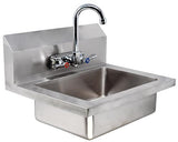 Fabricated Hand Sink With 4" Gooseneck Faucet And Drain Basket